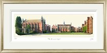 Architectural Print of the Hall and Chapel by Ian Fraser